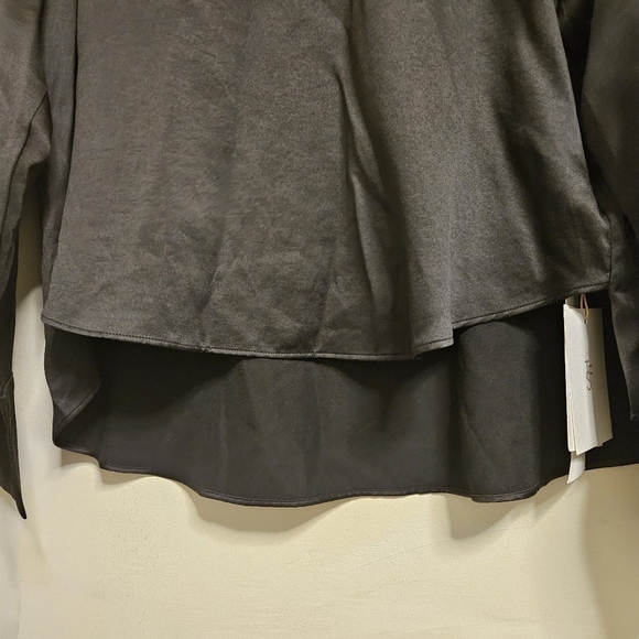 The Frankie Shop Black Kemp Silky Blouse Size M/L NWT - Picture 5 of 12